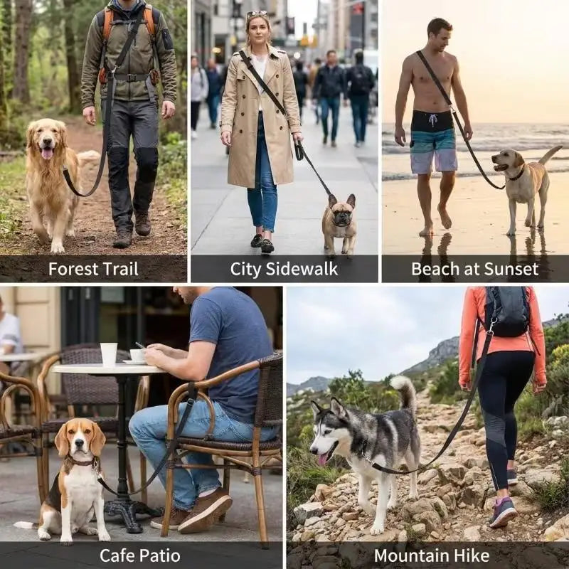 10m Hands-Free Dog Leash – Heavy-Duty, Up to 80kg Dog Leash QXL