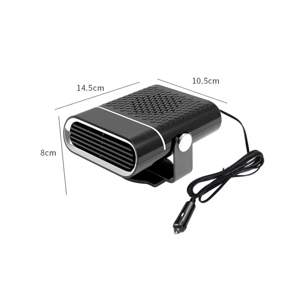 12V 120W Portable Car Heater & Fan | 360° Defogger Portable Car Heater QXL black