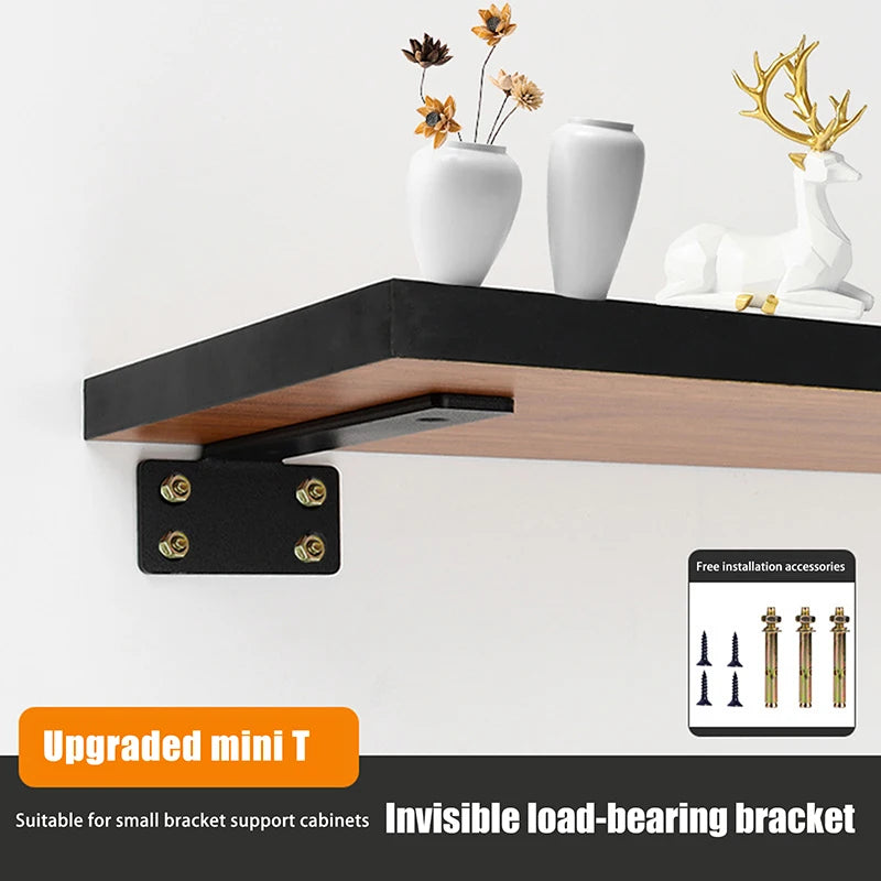 Heavy Duty Invisible Floating Shelf Brackets | 4mm Steel L Bracket Floating Shelf Brackets QXL