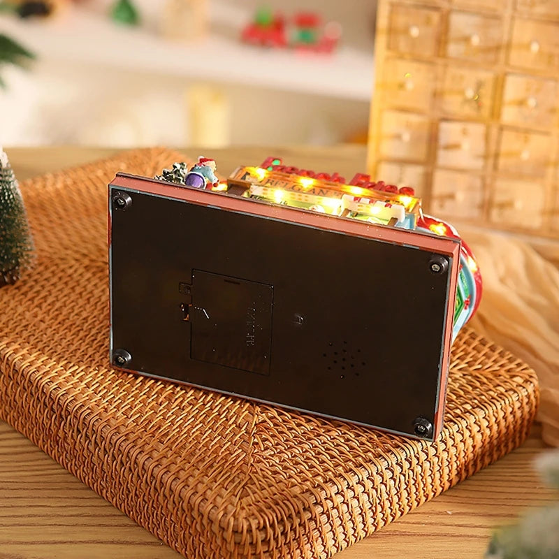 Christmas Glowing Music Box | USB Santa Village Display Gift Christmas Music Box QXL