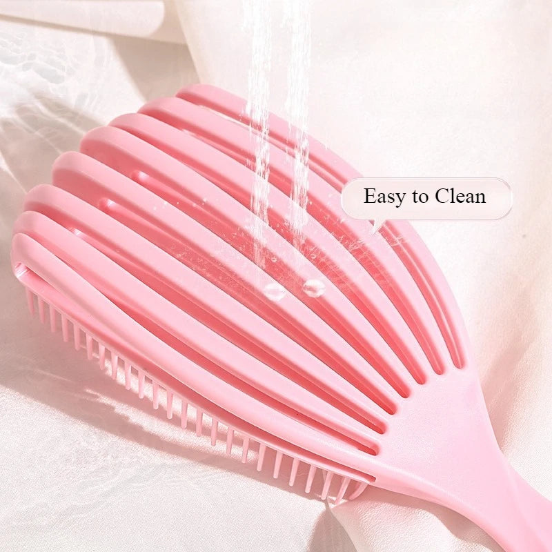 Shell Shape Volumizing Hairbrush | Detangling Paddle Vented Comb Volumizing Hair Brush QXL