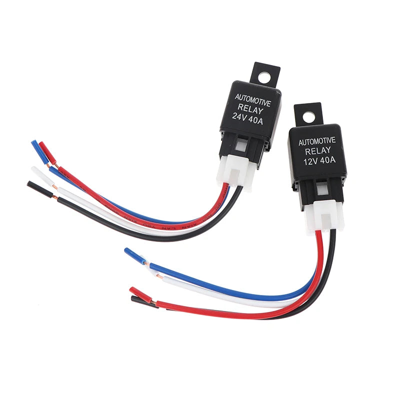 40A 4-Pin SPST Car Relay 12V 24V | Automotive Electrical Switch Automotive Relay QXL