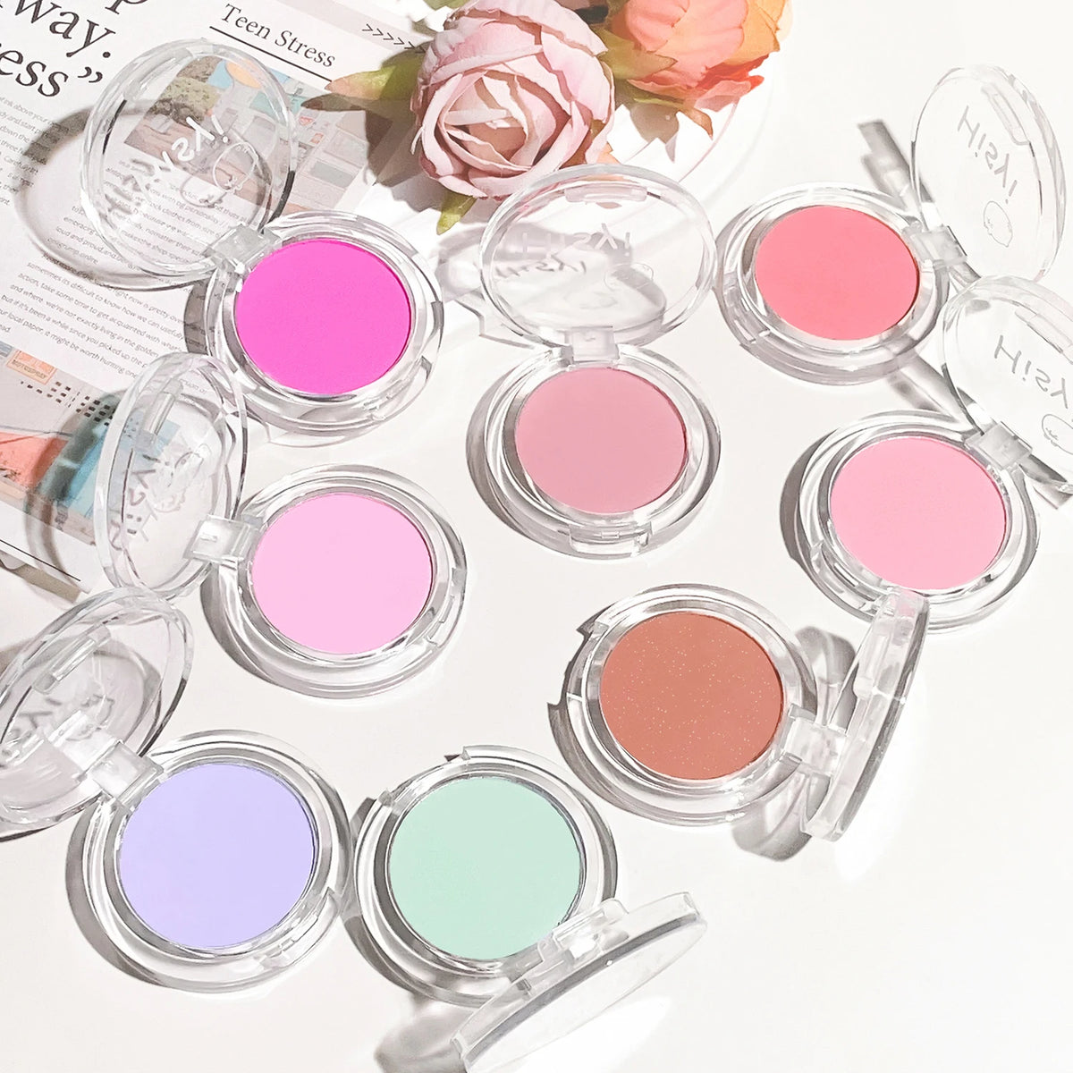 HISYI Matte Monochrome Blush Powder | Natural Nude Finish Matte Blush Powder QXL