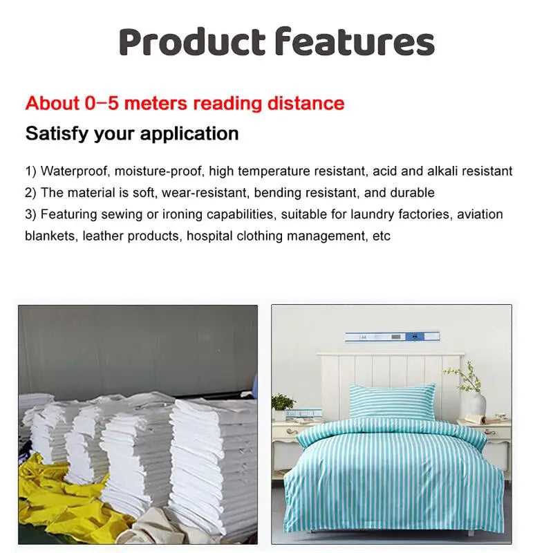 5-Pack RFID UHF Laundry Tags | Washable & Heat Resistant RFID Laundry Tags QXL