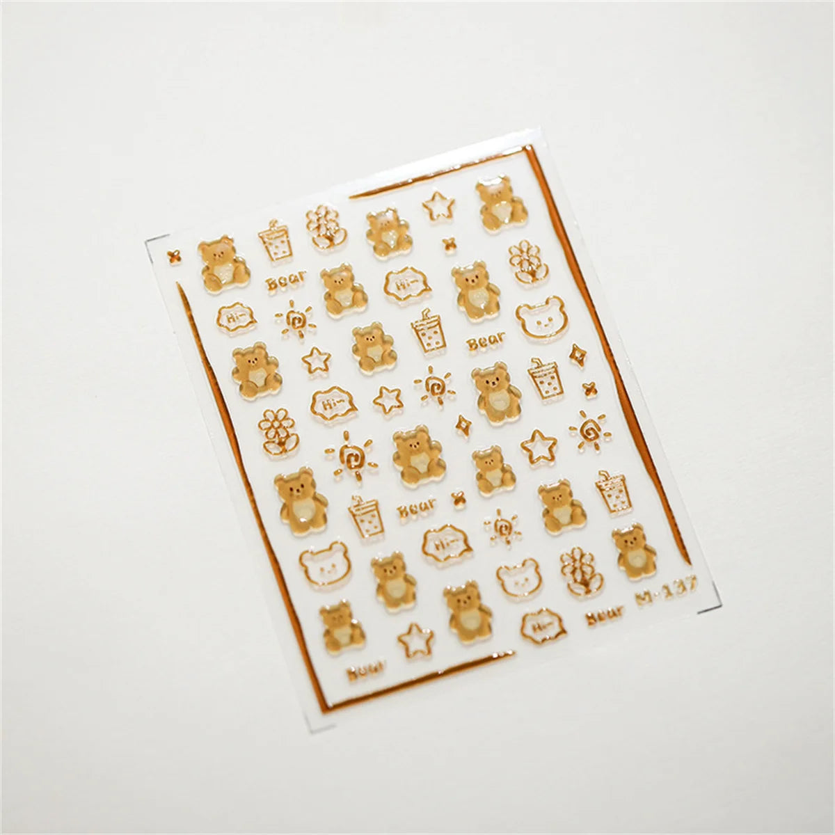 5D Kawaii Jelly Bear Nail Art Stickers | Self-Adhesive Decals Nail Art Stickers QXL