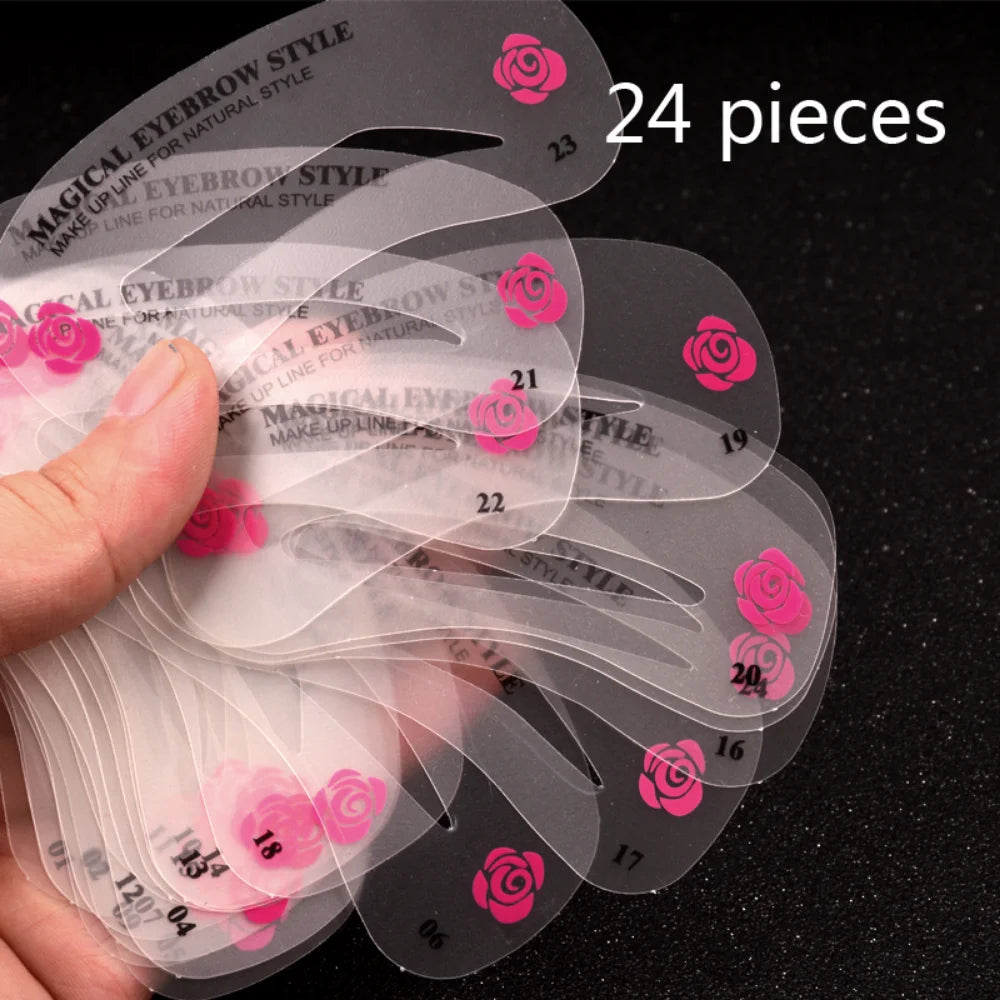 Reusable Eyebrow Stencils – 12 Shapes for Perfect Brows Eyebrow Stencil Set QXL