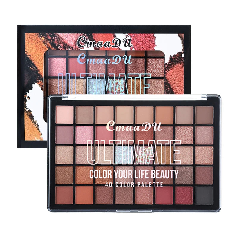 40-Color Eyeshadow Palette | Shimmer, Matte & Pearlescent Eyeshadow Palette QXL
