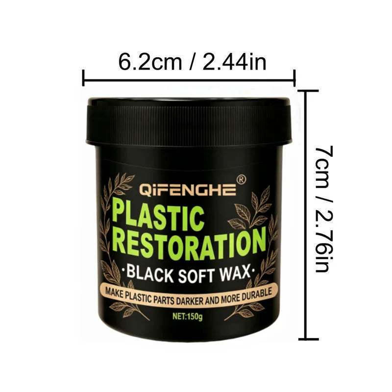 Black Plastic Restorer Soft Wax | Revive Faded Car Trim Plastic Restorer Wax QXL