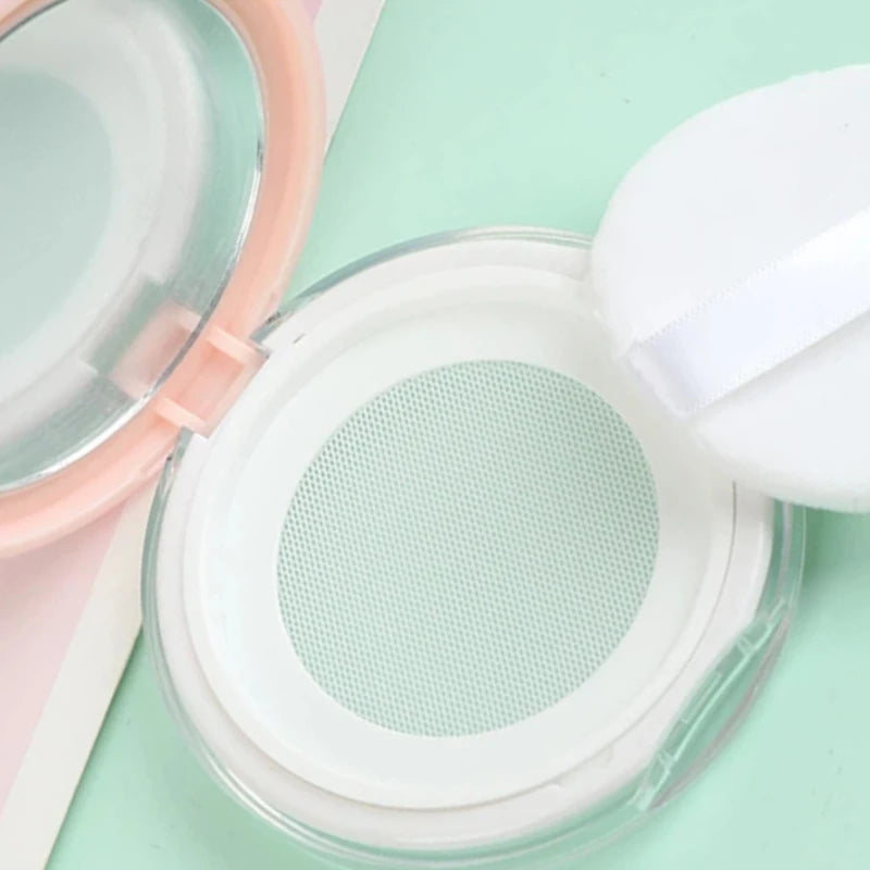 Refillable Loose Powder Compact Jar with Puff & Mirror | 3g Powder Compact Jar QXL
