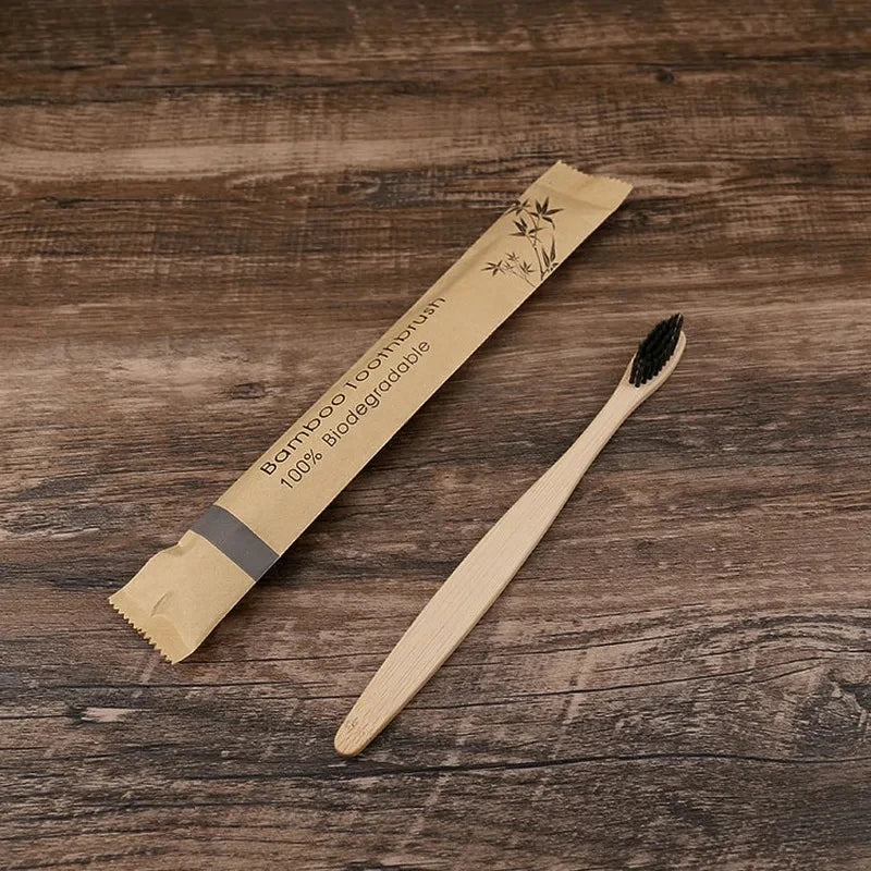 50-Pack Bamboo Toothbrushes | Soft Bristles, Eco-Friendly Bamboo Toothbrush QXL
