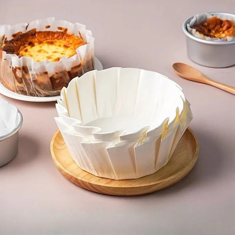 Disposable Parchment Cake Mold Cups | Cheesecake Baking Liners Cake Baking Molds QXL