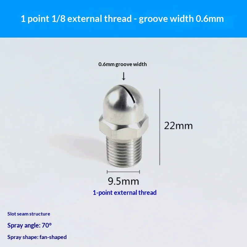 BHC Flat Fan Air Knife Spray Nozzle | Stainless Steel Industrial Industrial Spray Nozzle QXL A1
