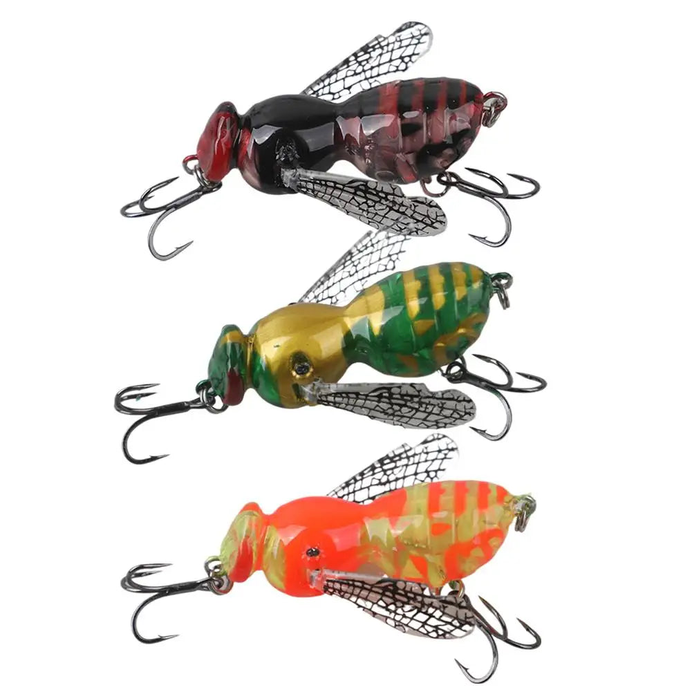 Wasp Topwater Fishing Lure | Hard Bait for Bass & Pike Topwater Fishing Lure QXL
