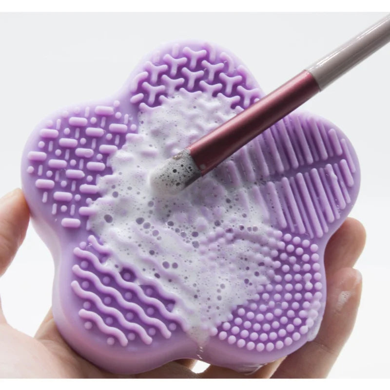 Seashell Silicone Makeup Brush Cleaner Pad & Scrubber Mat Brush Cleaning Mat QXL