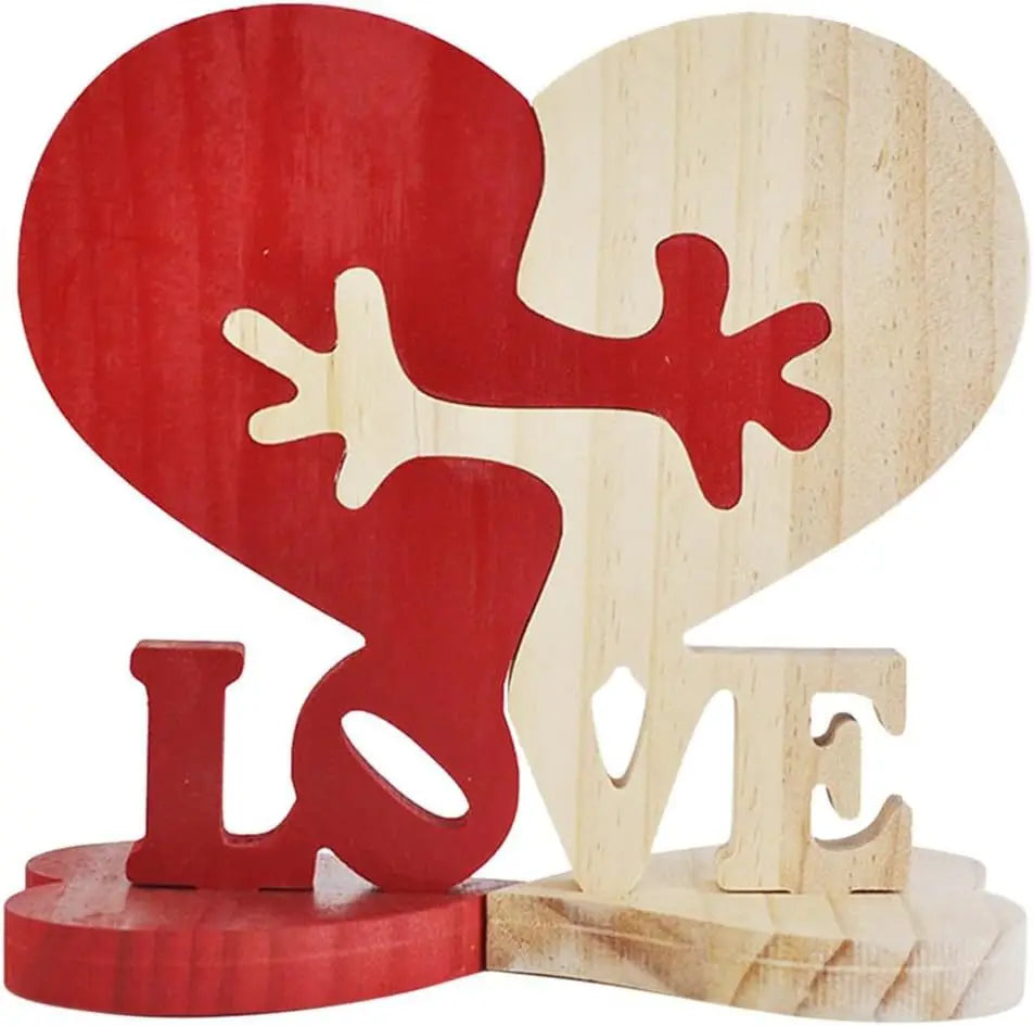Wooden Linked Heart Ornament | Wedding & Valentine's Décor Wooden Heart Ornament QXL 1pcs