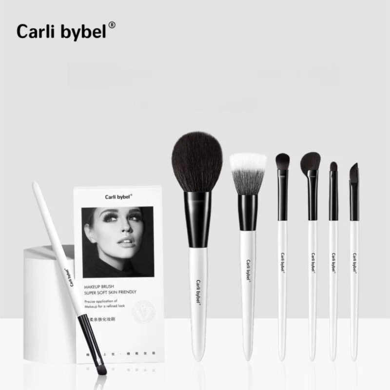 5-Pc Goat Hair Makeup Brush Set | Eyeshadow Blush & Powder Makeup Brush Set QXL