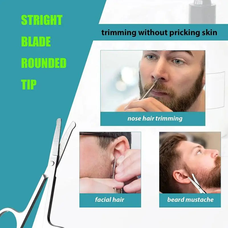 Stainless Steel Eyebrow, Nose & Beard Trimming Scissors Grooming Scissors QXL