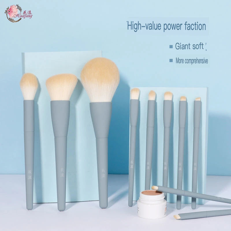 10-Piece Rainbow Makeup Brush Set | Soft Bristles & Storage Makeup Brush Set QXL