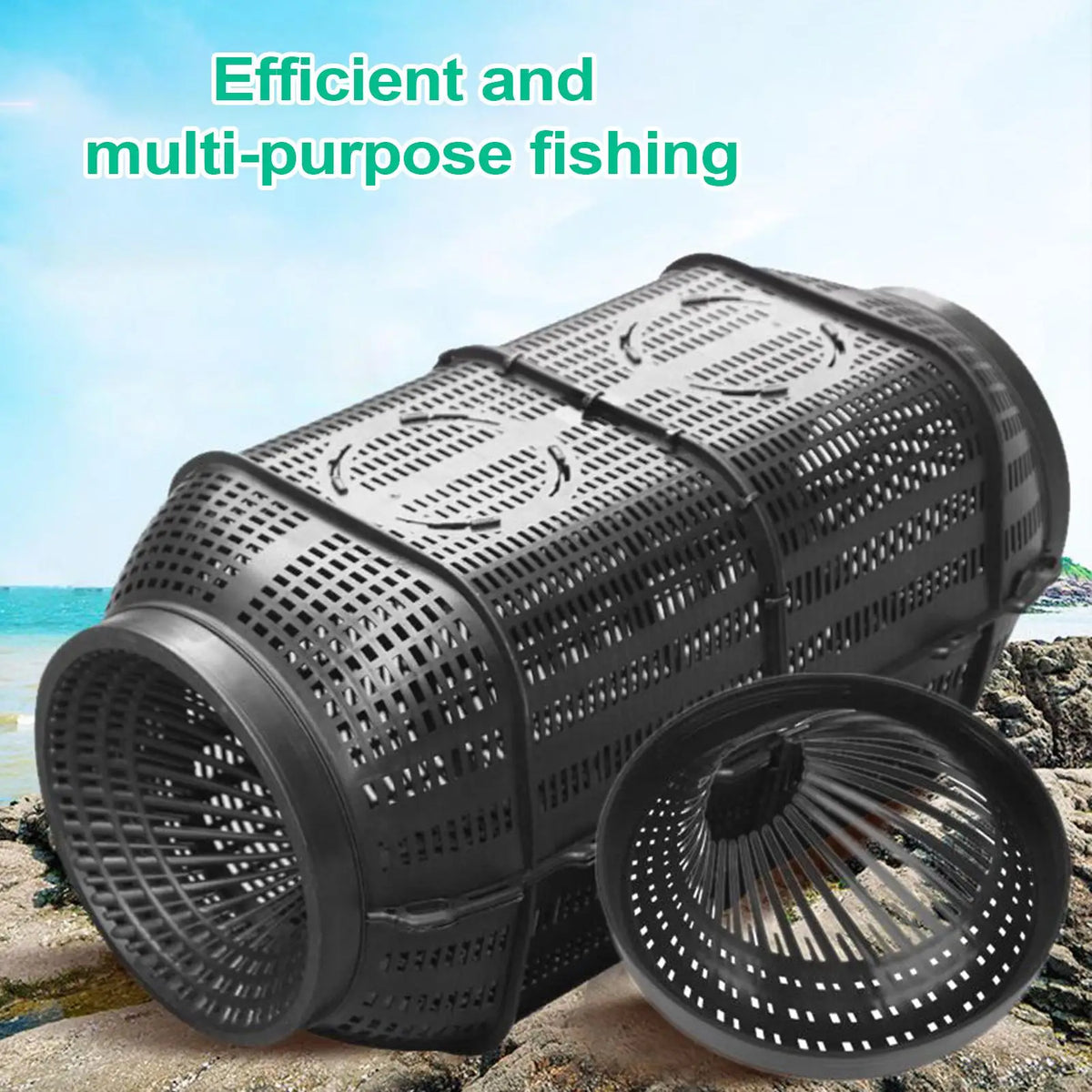 Portable Fishing Bait Trap Cage | Eel Shrimp Crab Crayfish Fishing Trap Cage QXL
