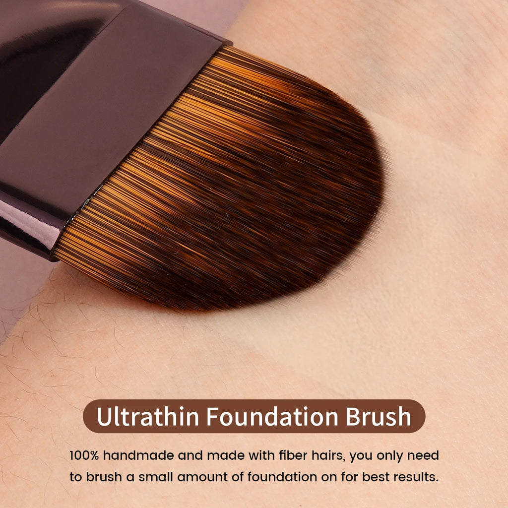 MAANGE 3-Pc Flat Kabuki Foundation Brush Set | Liquid & Cream Kabuki Brush Set QXL