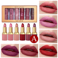 6-Pc Matte Velvet Nude Lipstick Set | Waterproof Long-Lasting Matte Lipstick Set QXL A