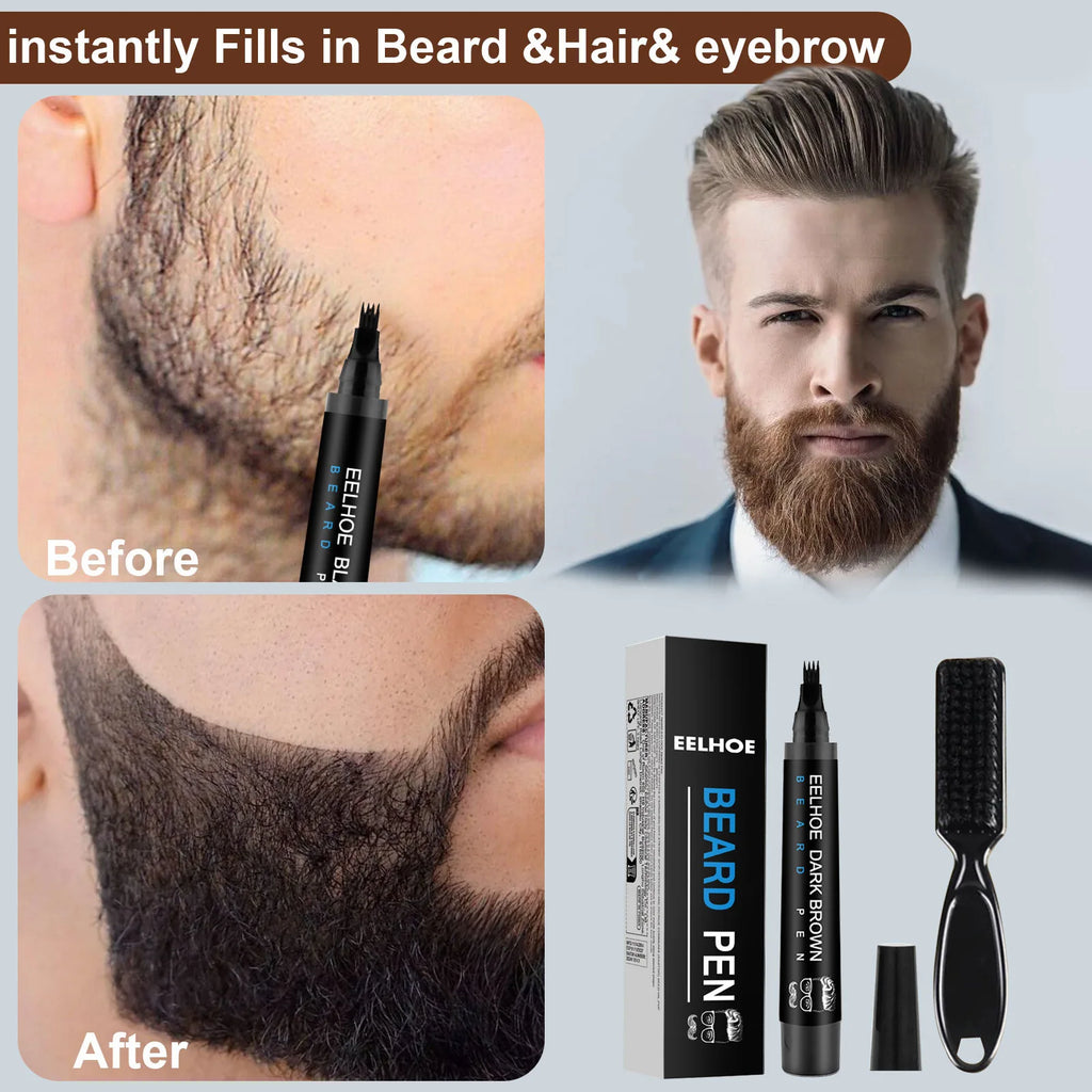 Beard Filling Pen Kit – Waterproof Beard Tracing Pen for Men Beard Filling Pen QXL