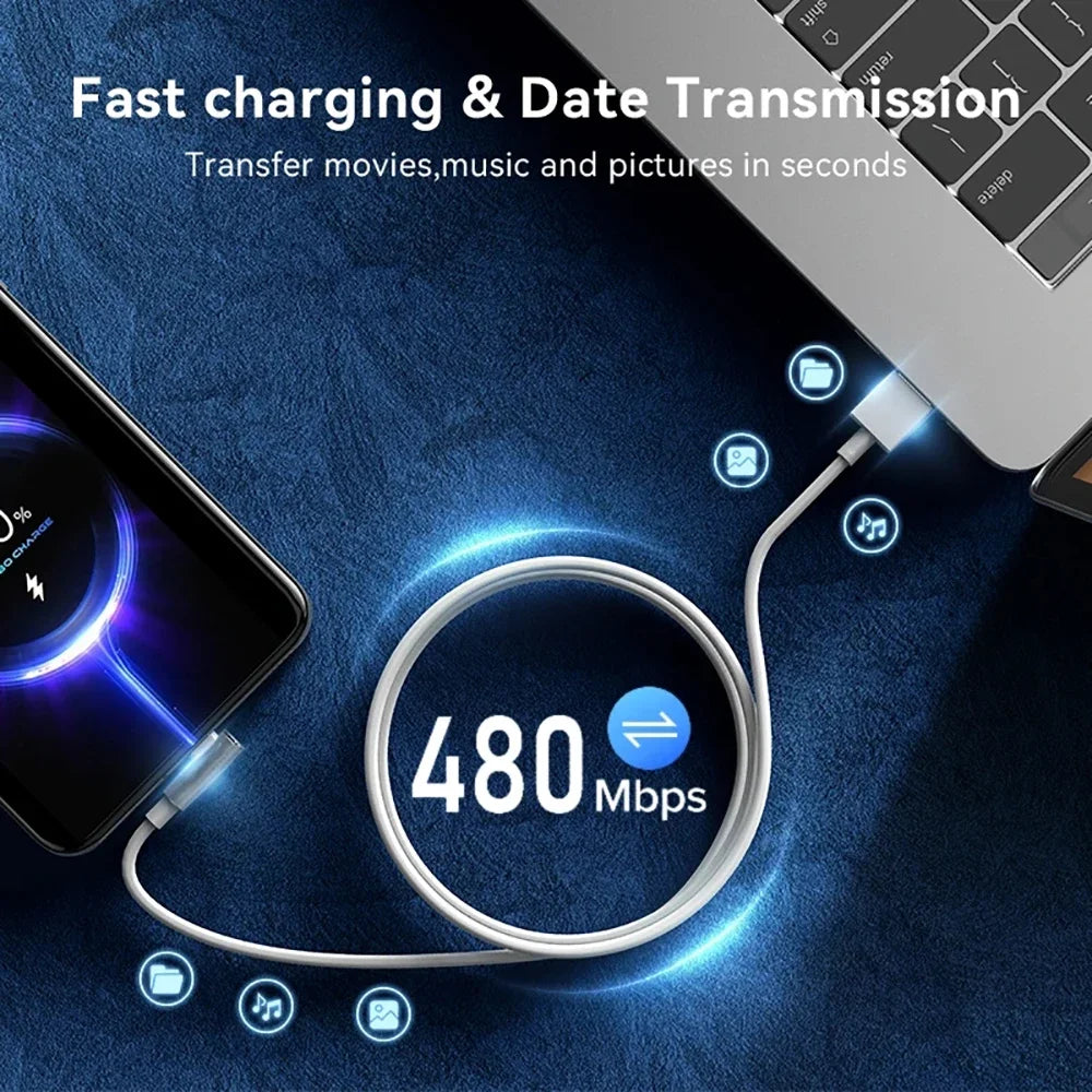 120W USB-C Fast Charging Cable 6A | Xiaomi Redmi POCO USB-C Charging Cable QXL