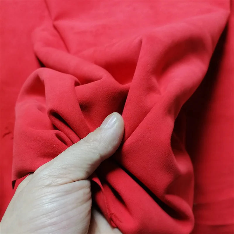 Ultra-Thin Sheepskin Leather Fabric 0.6–0.7mm | Top-Grain DIY Leather Craft Fabric QXL Red 20x30cm China Mainland