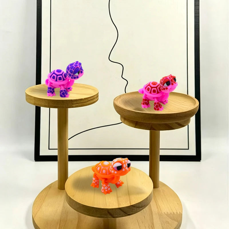 3D Printed Turtle Model | Articulated Cartoon Figurine Animal Figurine QXL