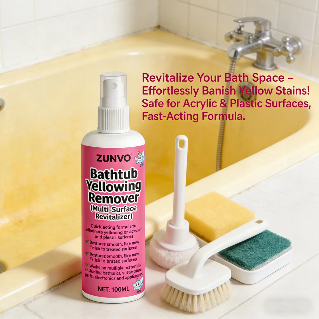 Bathtub Yellowing Remover Spray – Acrylic & Plastic Cleaner Surface Cleaner Spray QXL