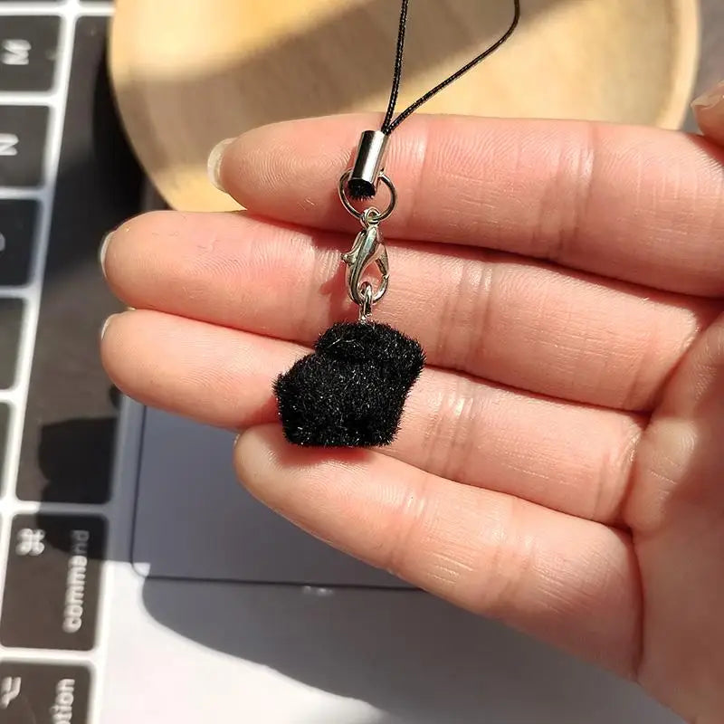 Cute Flocked Mini Pig Keychain | Resin Animal Bag Charm Gift Animal Charm Keychain QXL
