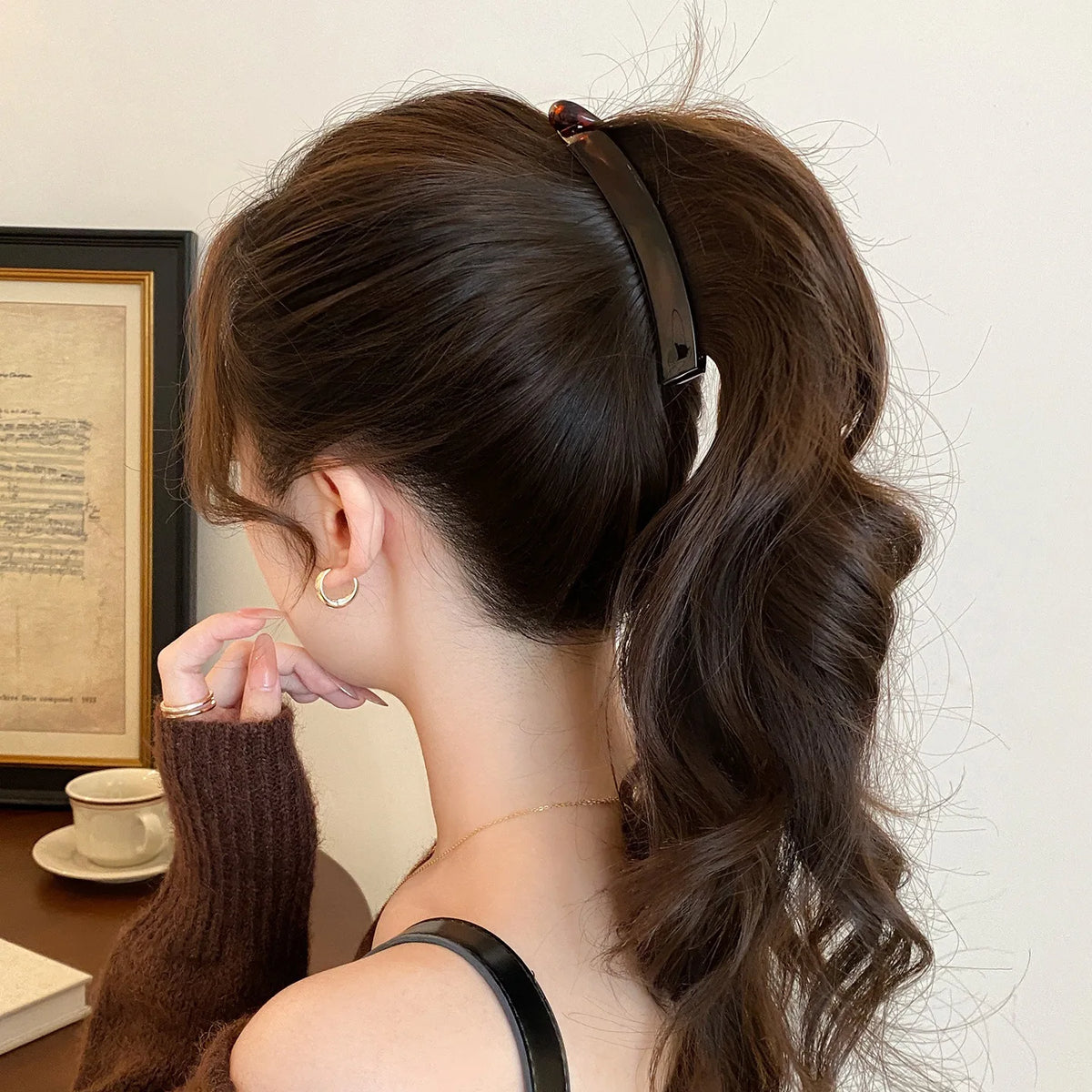 Minimalist Banana Clip | High Ponytail Vertical Hair Clasp Hair Banana Clip QXL