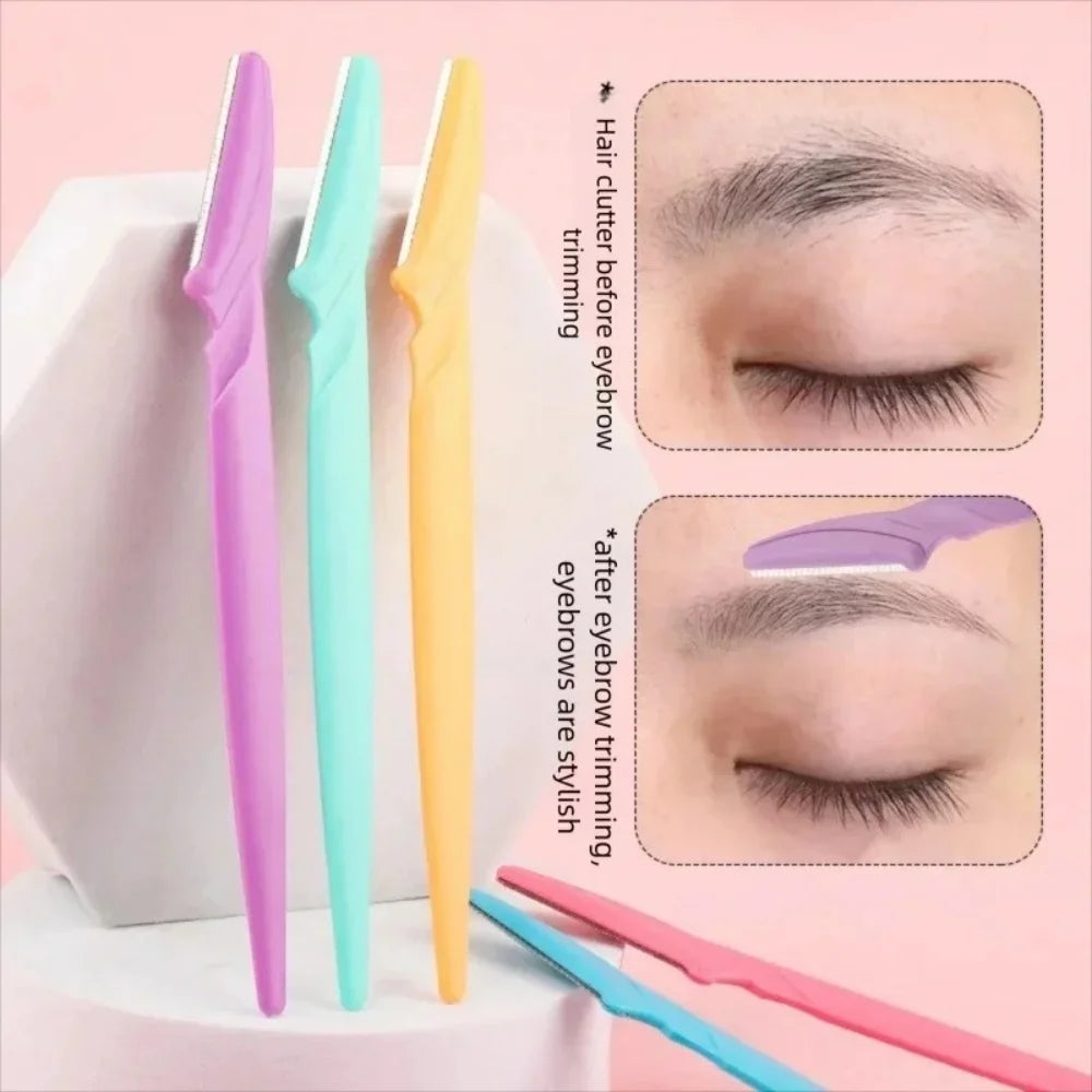 3-Pack Eyebrow Razor Trimmer | Face Hair Shaper for Women Eyebrow Razor Trimmer QXL