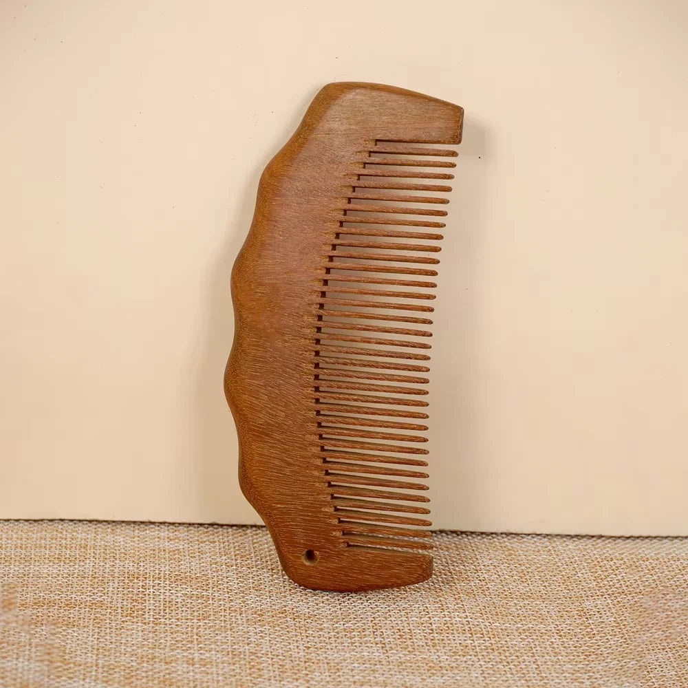 Sandalwood Wide Tooth Comb | Anti-Static Natural Wood Wide Tooth Comb QXL