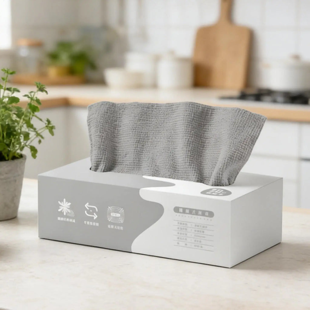 Microfiber Pull-Out Cleaning Cloths | 20-Pack Dispenser Box Microfiber Cleaning Cloths QXL