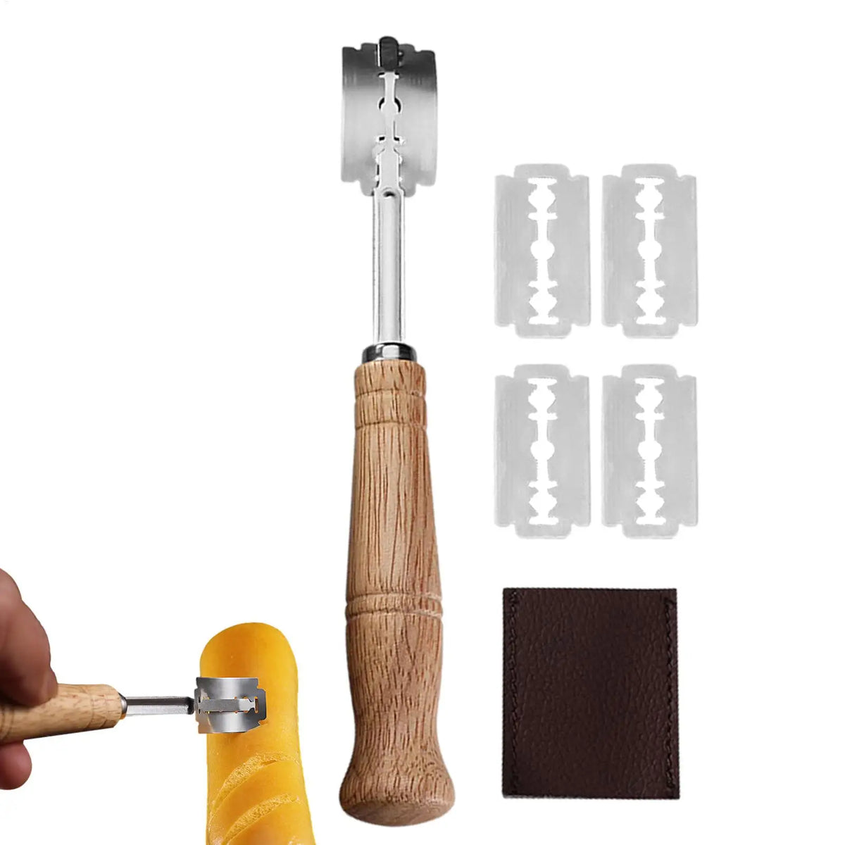Bread Lame Dough Scoring Tool | Stainless Steel + 5 Blades Bread Scoring Tool QXL