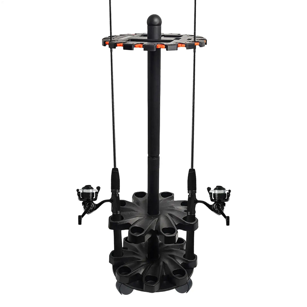 Floor-Standing Rotating Fishing Rod Holder & Display Stand Fishing Rod Stand QXL