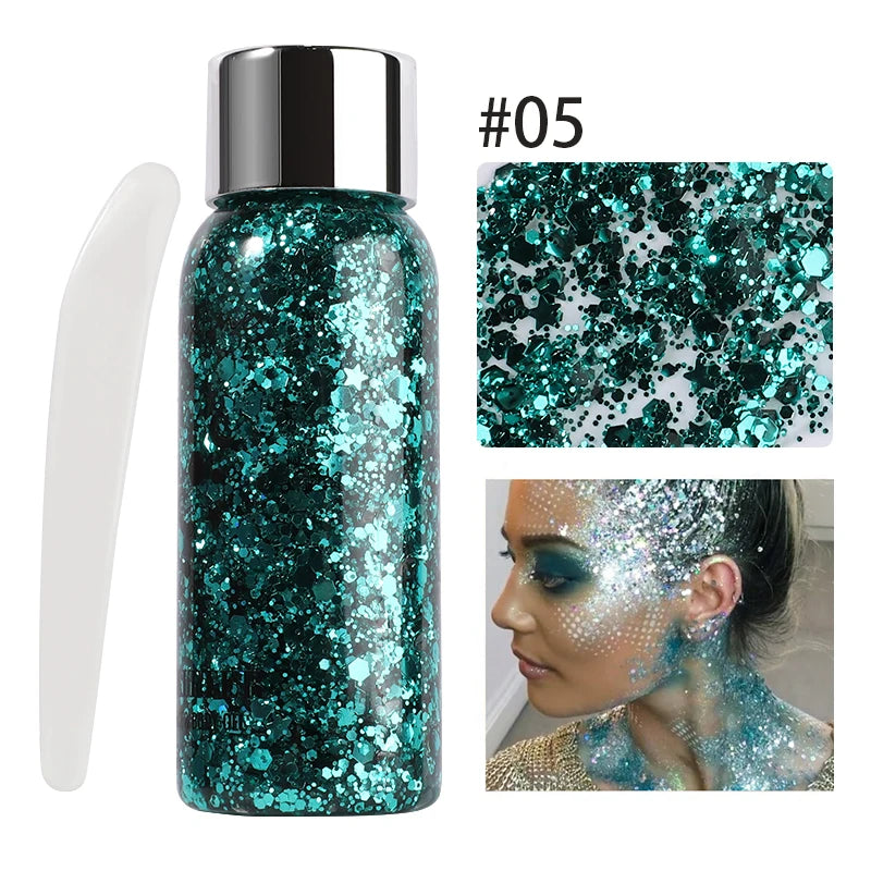 MAXFINE Body Glitter Gel – Face, Hair & Sequins Body Glitter Gel QXL 05