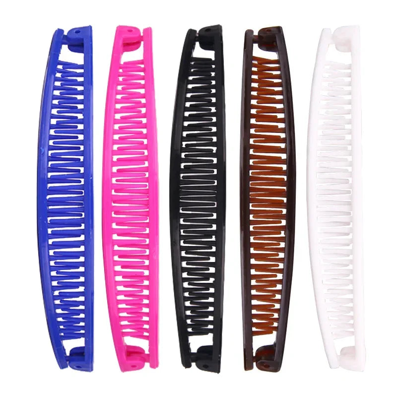 Banana Hair Claw Clip | Solid Color Ponytail Barrette Hair Claw Clip QXL