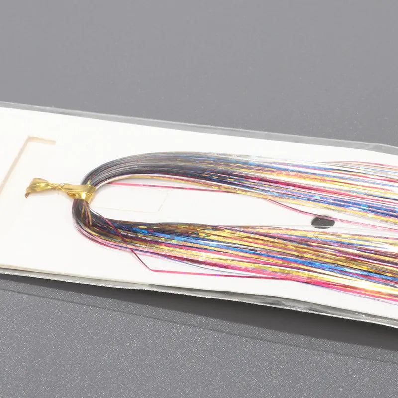 Rainbow Glitter Hair Tinsel Kit | Sparkle Braiding Extension Hair Tinsel Extension QXL