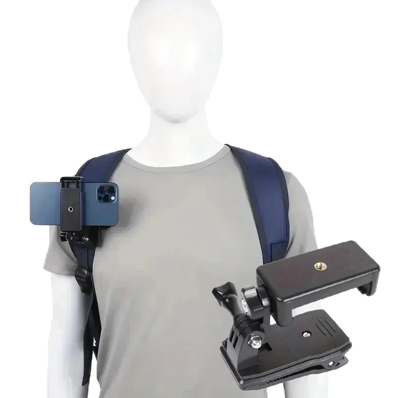Backpack Strap Phone Mount | Anti-Slide 360° Clip Holder Phone Strap Mount QXL