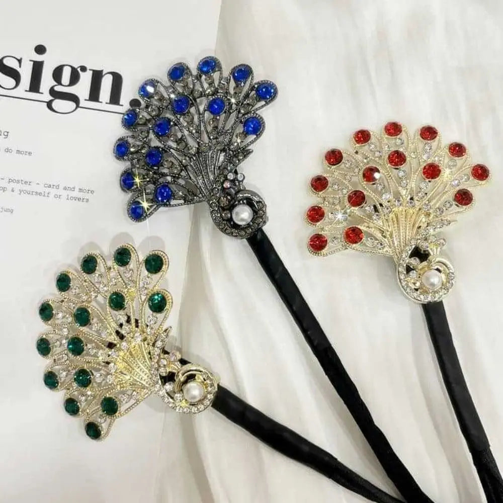 Peacock Hair Bun Maker Twist Snap Tool | Elegant Style Hair Bun Maker QXL
