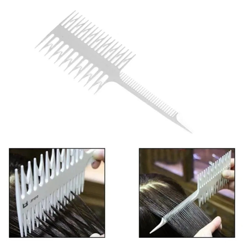 Fish Bone Hair Dyeing Highlight Comb | Barber Styling Tool Hair Dyeing Comb QXL