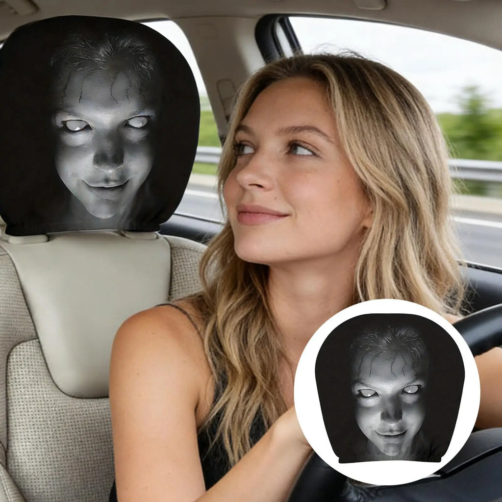 Horror Design Car Headrest Cover | Universal SUV Truck Sedan Car Headrest Cover QXL