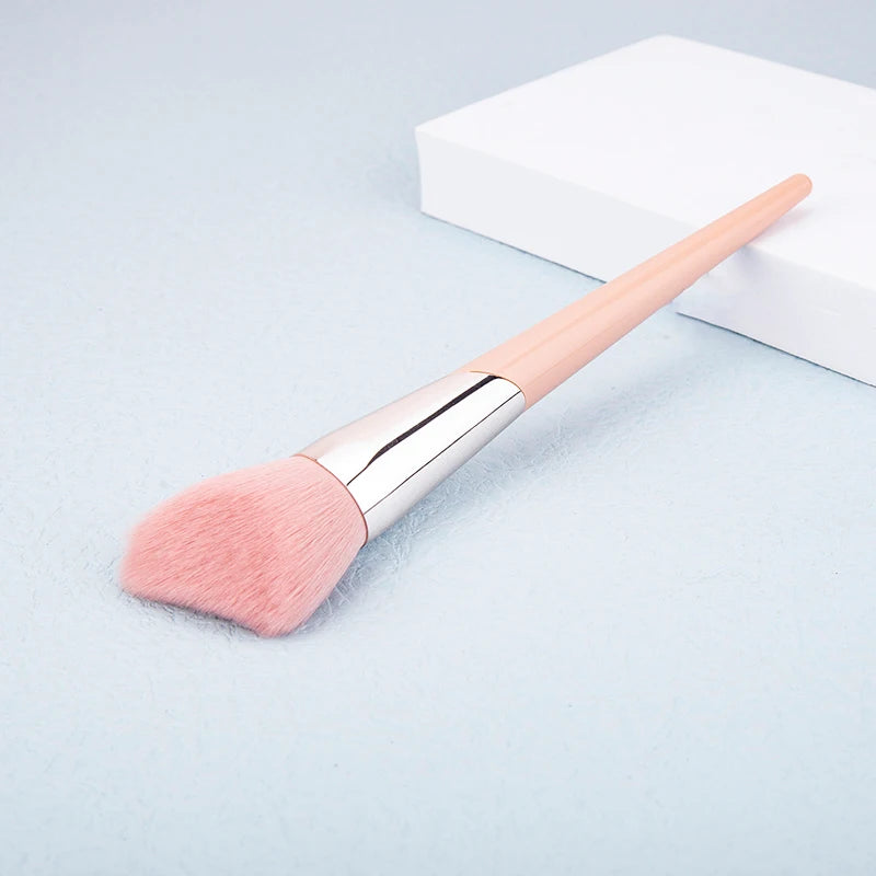 #190 Large Angled Contour Makeup Brush – Pink Sculpting Tool Contour Makeup Brush QXL