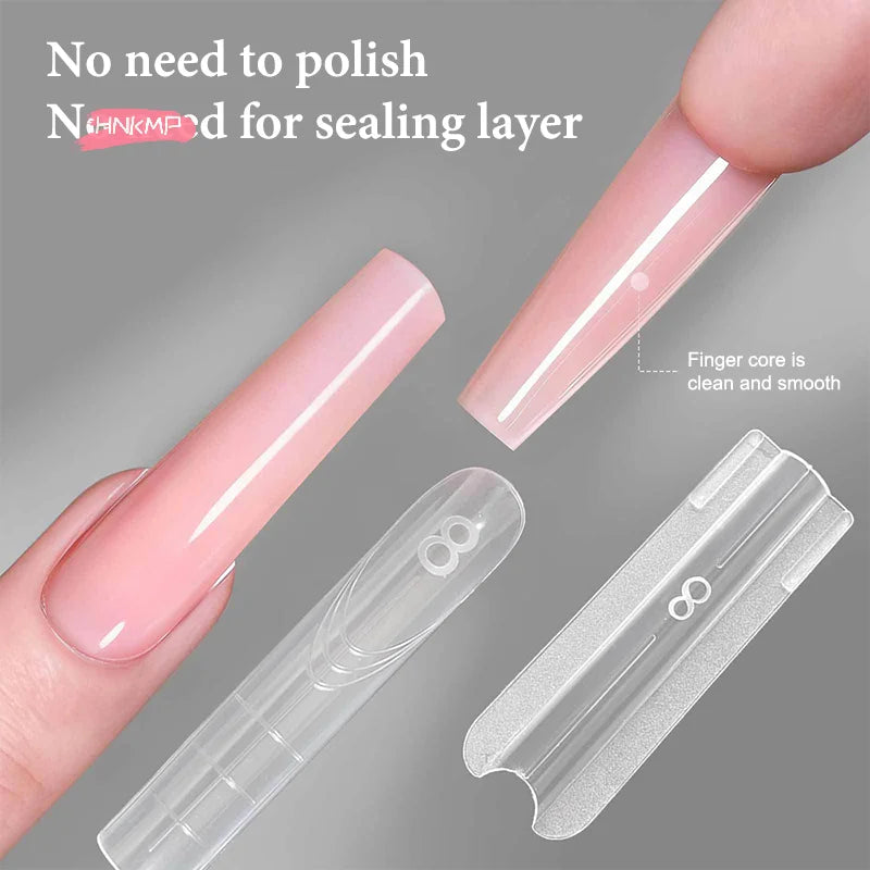 280-Pc Dual Nail Forms | 14 Sizes Coffin & Almond Extensions Nail Extension Forms QXL