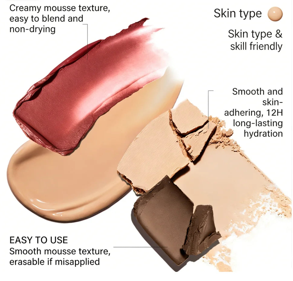 Judydoll All-in-One Face Palette | Cushion, Blush & Concealer Multi-Use Face Palette QXL
