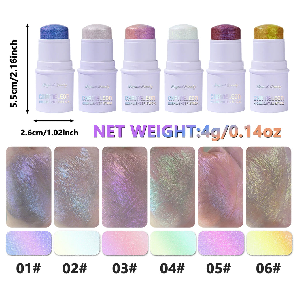 BEYONDBEAUTY Holographic Glitter Shimmer Stick – Face & Body Shimmer Highlighter Stick QXL