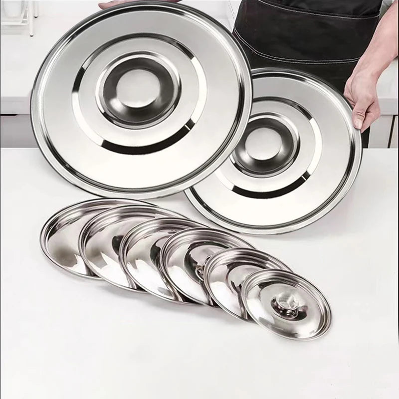 Stainless Steel Round Pot Lid Replacement | 10–24cm Pot Lid QXL