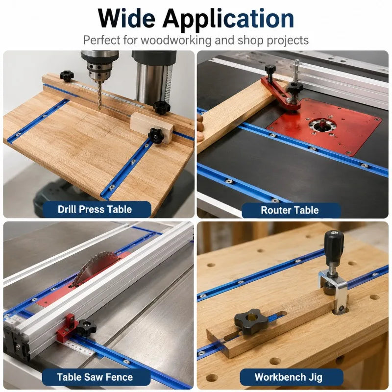 Aluminum T-Track Guide Rail 30mm T-Slot | Table Saw & Router T-Track Guide Rail QXL